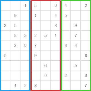 Separar el sudoku en bloques